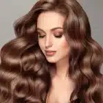 Girl with shiny healthy hair showing results of proper low porosity hair care routine and porosity test method