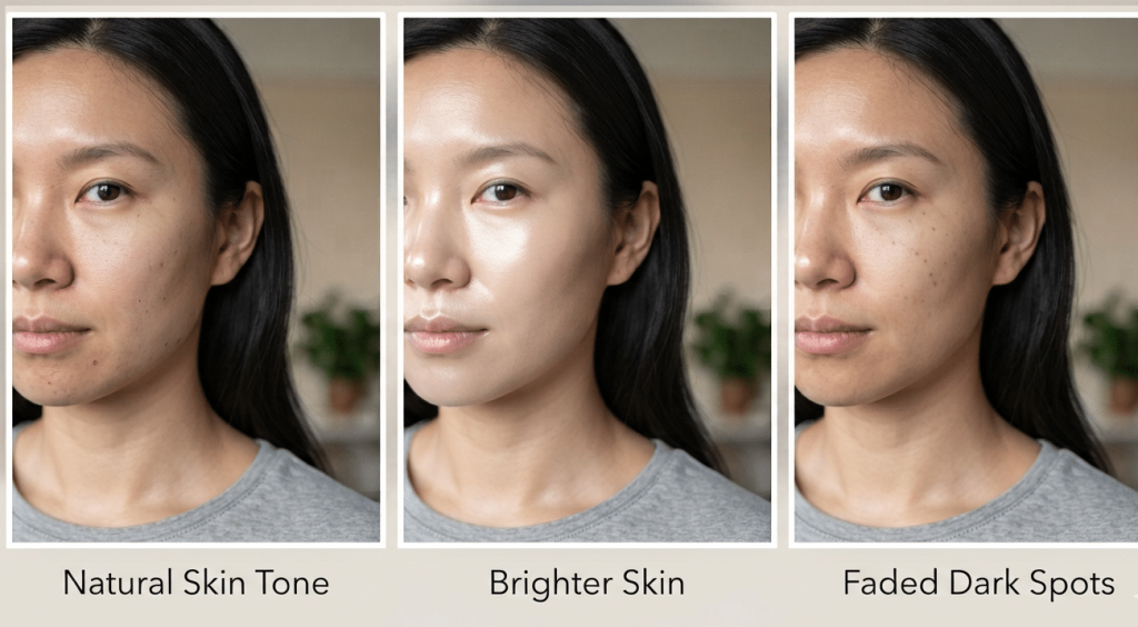 Rice water brightening skin versus lightening skin tone