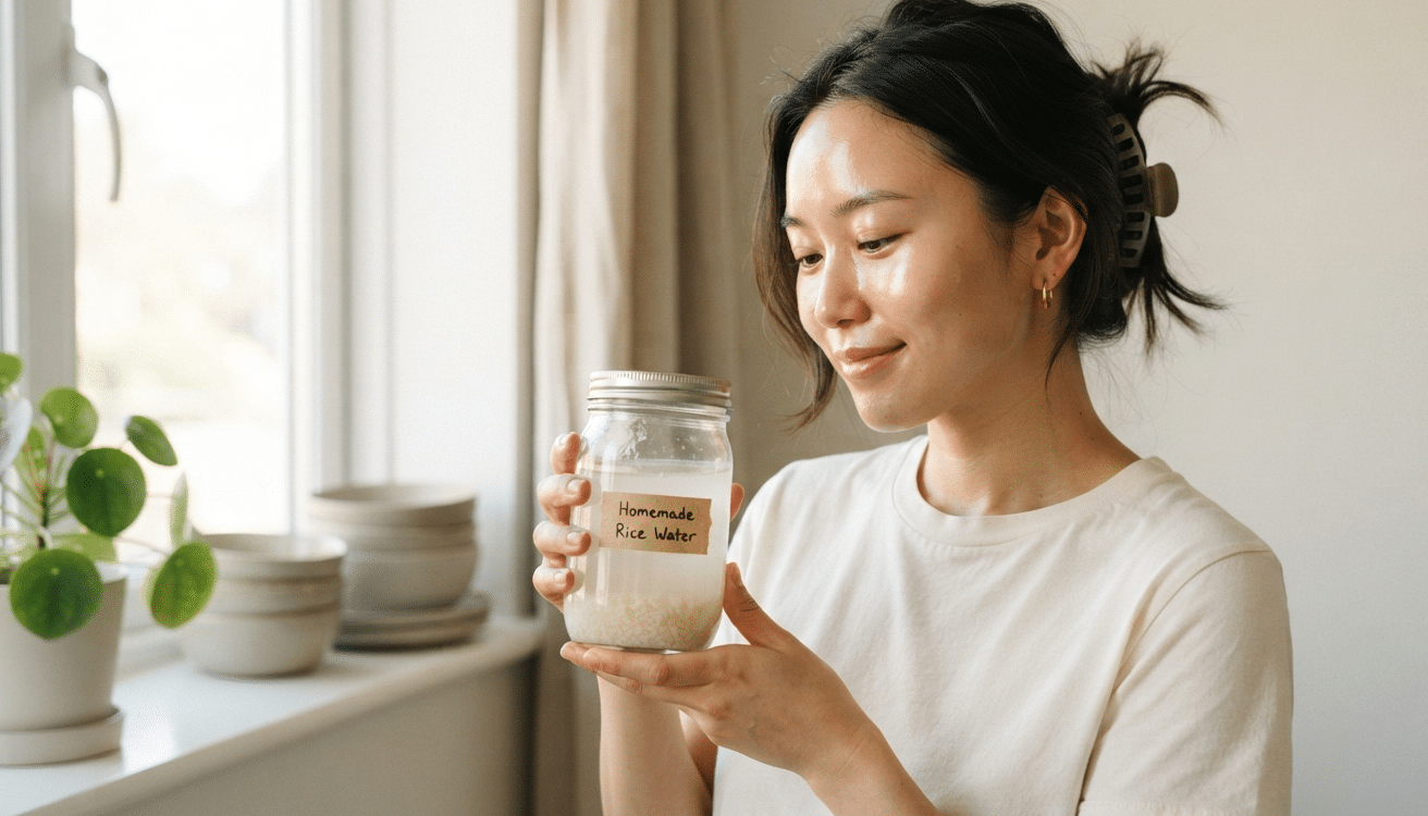 Does rice water lighten skin? Homemade rice water used for brighter and healthier-looking skin.