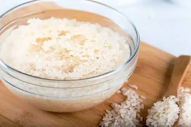 soaked rice